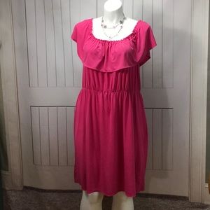 LANE BRYANT PINK COLD SHOULDER DRESS SIZE 18/20